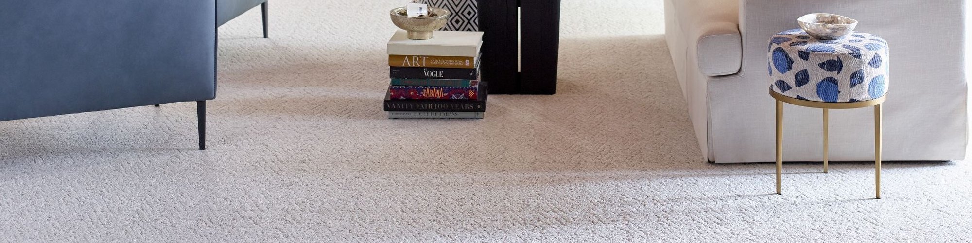 modern living room with carpet Peoples Signature Flooring Austin Texas